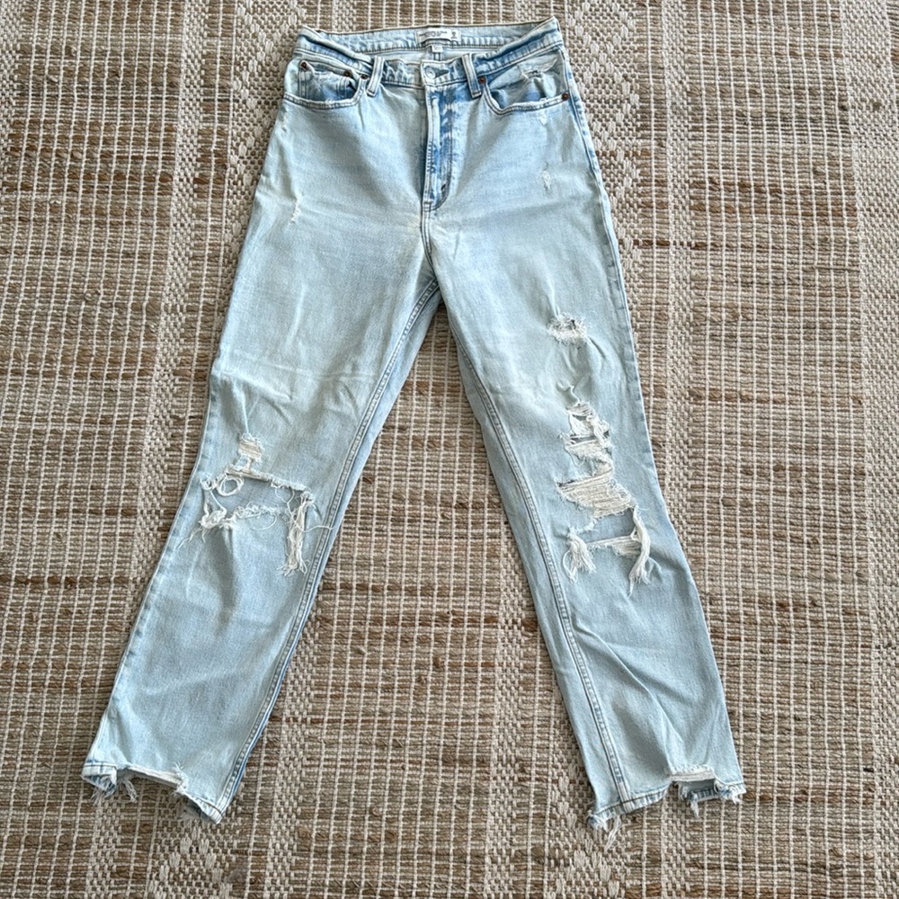 Abercrombie & Fitch Ankle Straight Jean Ultra High Rise (Curve Love)